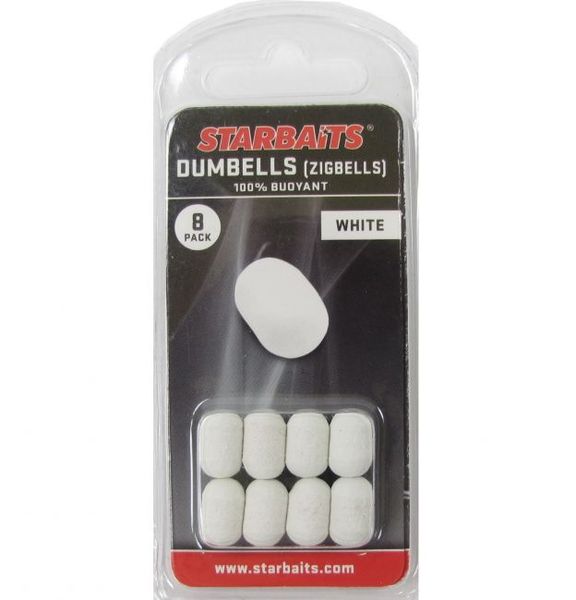 StarBaits Dumbells White Umelé Plávajúce Dumbelky 8ks