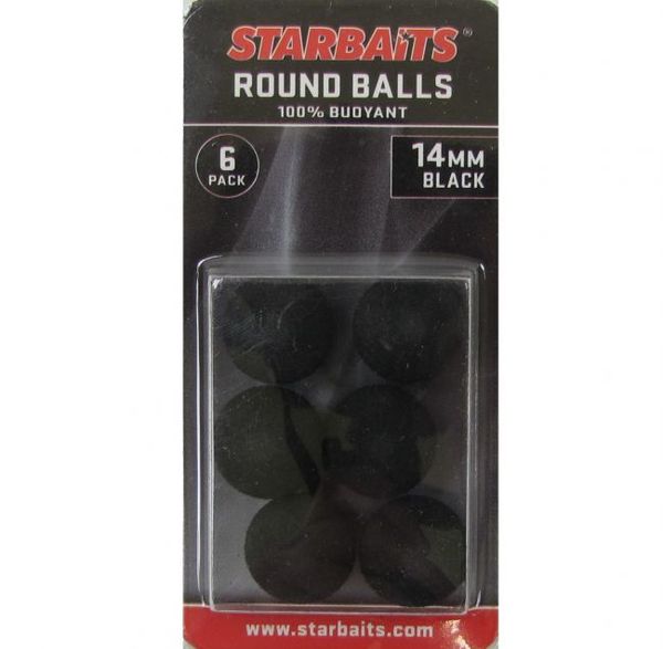 StarBaits Round Balls Umelé Plávajúce guličky 14mm-čierne