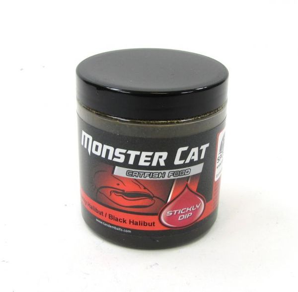 Tandem Baits Monster Cat Sticky Dip Black Halibut 150ml
