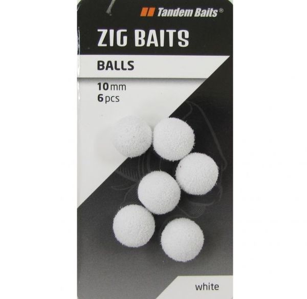 Tandem Baits Zig-Balls 10mm/6ks/biele