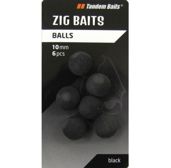Tandem Baits Zig-Balls 10mm/6ks/čierne