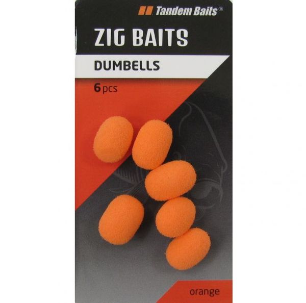 Tandem Baits Zig-Dumbells 6ks/oranžové