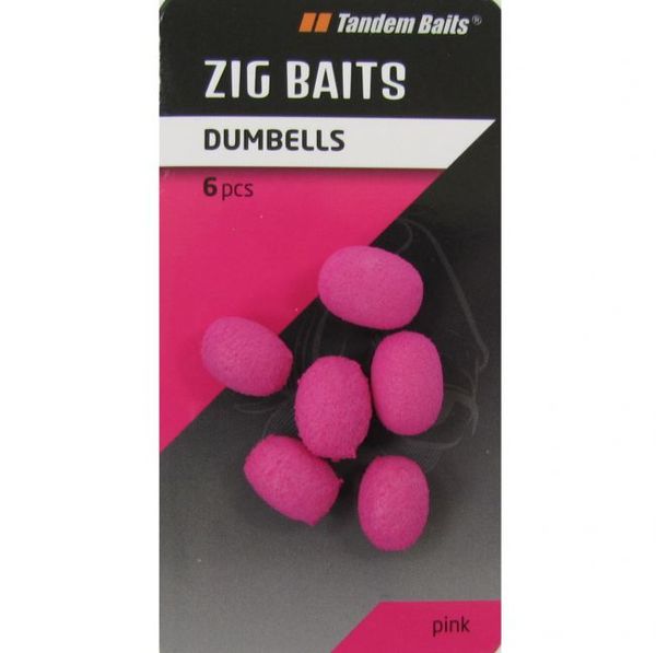 Tandem Baits Zig-Dumbells 6ks/ružové