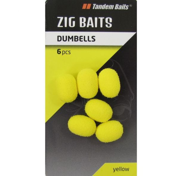 Tandem Baits Zig-Dumbells 6ks/žlté