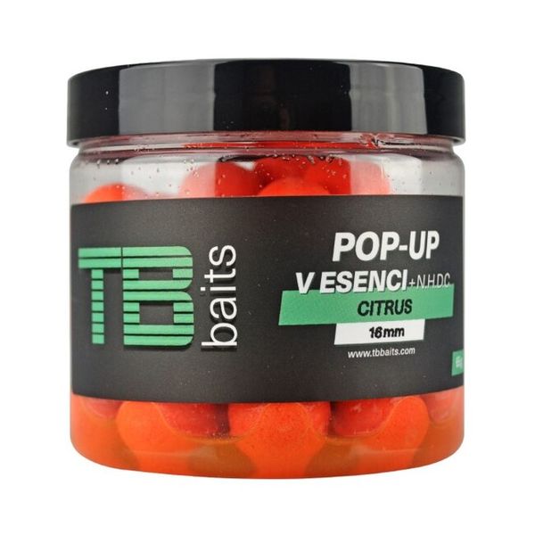 TB Baits Plávajúce Boilie Pop-Up Orange Citrus + NHDC 12 mm 65 g