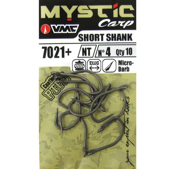VMC háčiky Mystic 7021+NT6 Carp Short Shank veľ.6/10ks