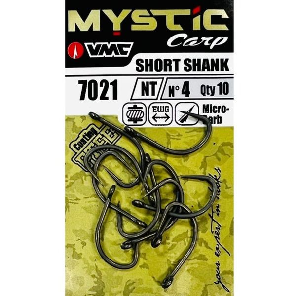 VMC háčiky Mystic 7021NT6 Carp Short Shank veľ.6/10ks