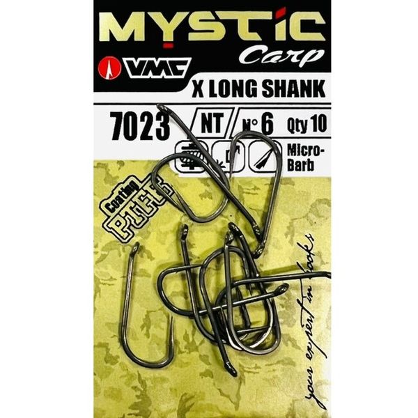 VMC háčiky Mystic 7023 Carp XL Shank veľ.6/10ks