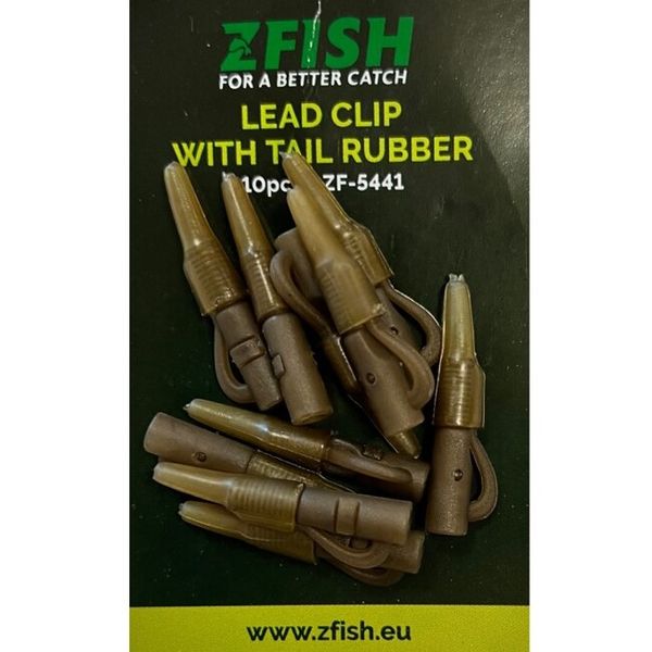 Zfish Lead Clip With Tail Rubber 10ks