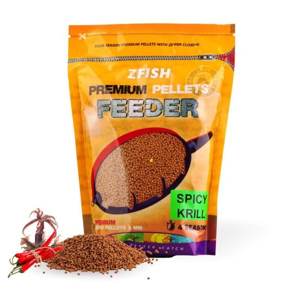 Zfish Mikro Pelety Premium Feeder Pellets 2 mm 700 g Spicy Krill